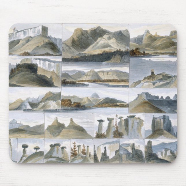 Anmärkningsvärda backar på upperen Missouri, Musmatta (Framsidan)