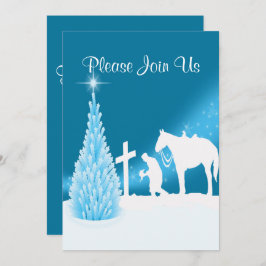 Anmodan till Western Julfest för Cowboy Inbjudningar