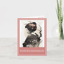 Anmutige japanische Geisha -  Kort