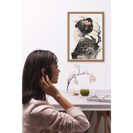 Anmutige japanische Geisha - Poster