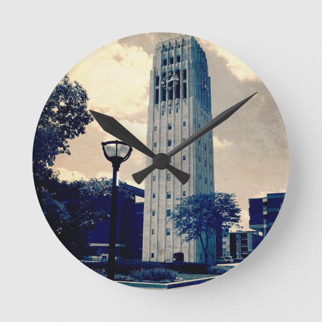 Ann Arbor Clock Torn Rund Klocka (Framsida)