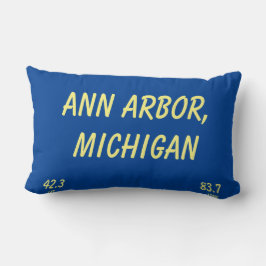 Ann Arbor Dekorativ kudde Latitude-Longitud