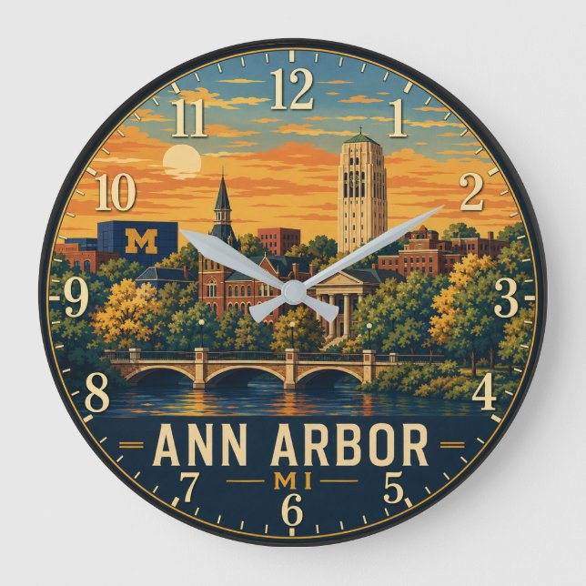 Ann Arbor Michigan Campus Stor Klocka (Framsida)