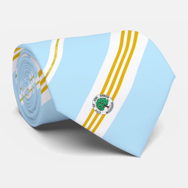 Ann Arbor (Michigan) City flagga Neck Tie Slips (Rullad)
