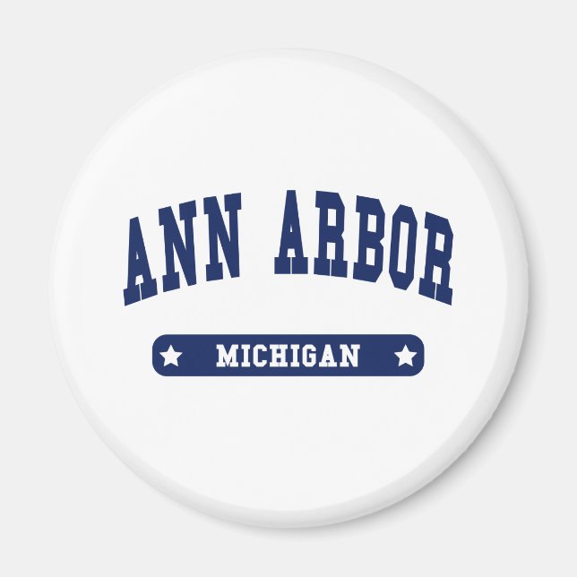 Ann Arbor Michigan College Stil t shirts Magnet (Framsidan)