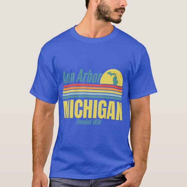 Ann Arbor Michigan grundade 1859 Design T Shirt (Framsida)