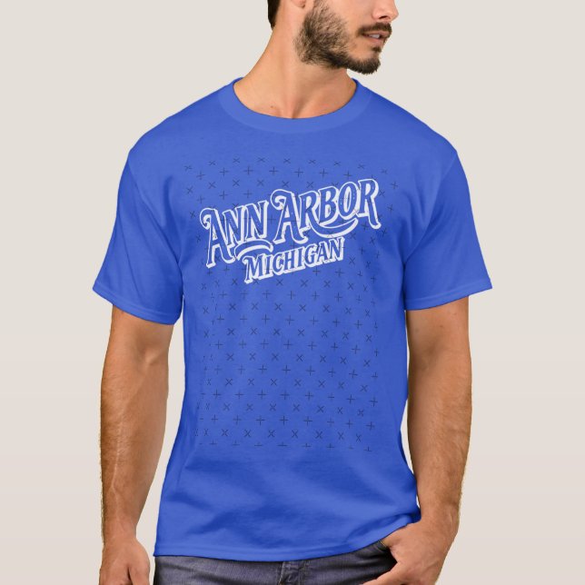 Ann Arbor Michigan Oversized T Shirt (Framsida)