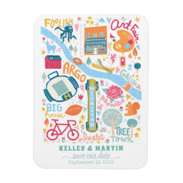 Ann Arbor Michigan Spara Datumet Magnet