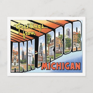 Ann Arbor Michigan Travel America City Vykort