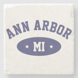 Ann Arbor, Michigan Vintage Typography Coaster Stenunderlägg