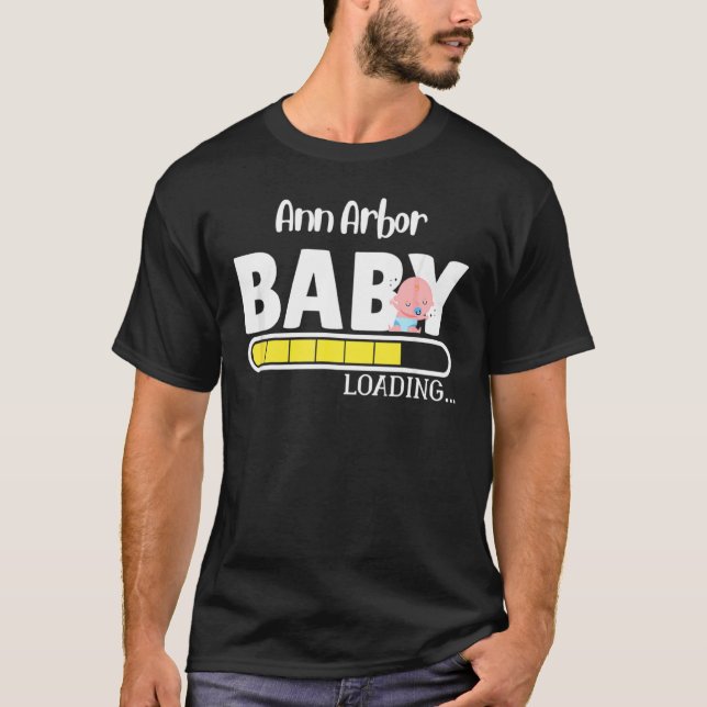 Ann Arbor Native Pride State Baby Parent Mamma Pap T Shirt (Framsida)