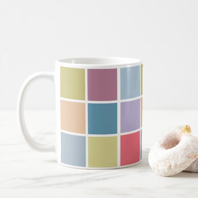 Ann Arbor Pastel Chalk Squares Kaffemugg (Med munk)