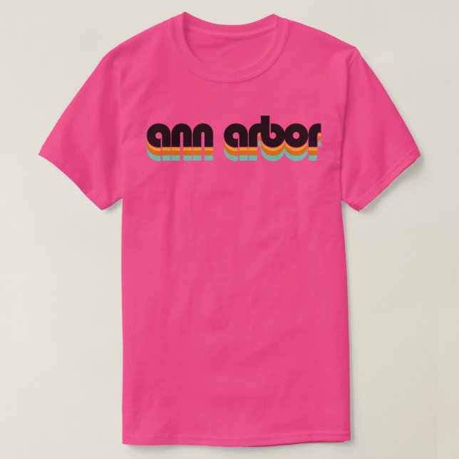 Ann Arbor Retro Throwback CrewnackSweatshirt T Shirt (Design framsida)