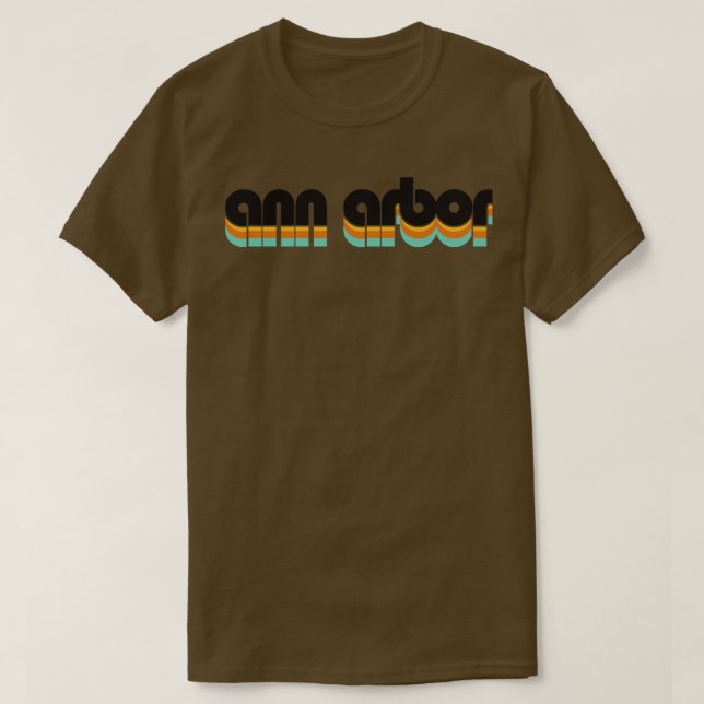 Ann Arbor Retro Throwback Hoodie T Shirt (Design framsida)