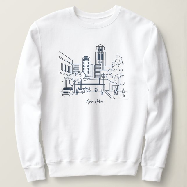 Ann Arbor Sweatshirt T Shirt (Design framsida)
