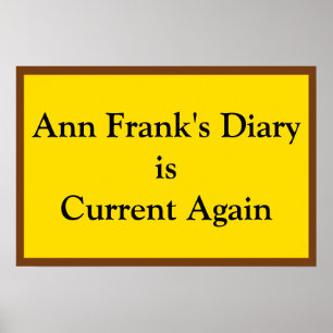 Ann Franks dagbok aktuell Poster