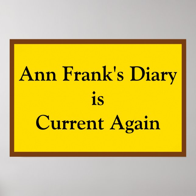 Ann Franks dagbok aktuell Poster (Framsidan)