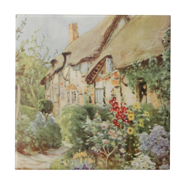 Ann Hathaways stuga II, Stratford-på-Avon, En Kakelplatta (Framsidan)