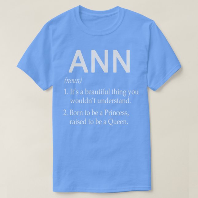 Ann Namn Gift T Shirt (Design framsida)
