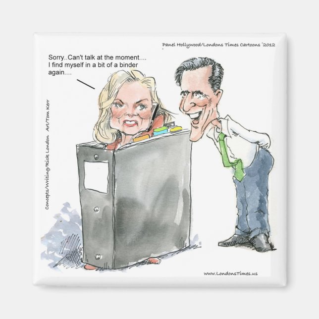 Ann Romney i en mapp Roliga presenter T-shirts & k Magnet (Framsidan)