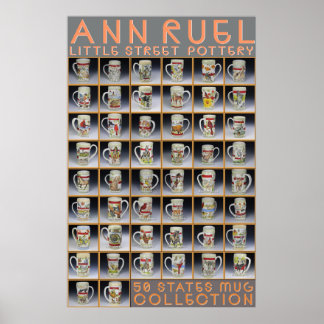 Ann Ruel Pottery - Stater Mugg Collection Poster