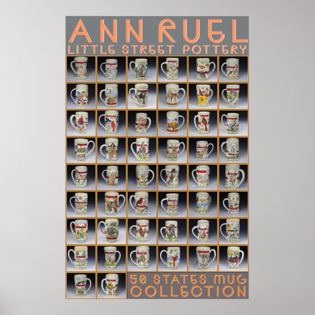 Ann Ruel Pottery - Stater Mugg Collection Poster (Framsidan)