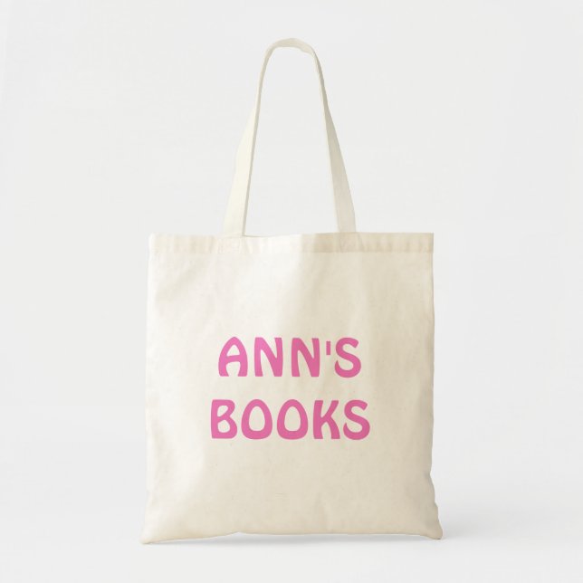 ANN:s BOKAR i Rosa Anpassade på Tote Bag Tygkasse (Framsidan)