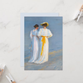 Anna Ancher och Marie Krøyer på stranden, Krøyer Inbjudningar