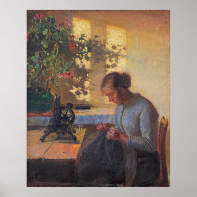 Anna Ancher's Sewing Fisherman's Wife Poster (Framsidan)