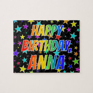 ’ANNA’ First Namn, Roligt ’GRATTIS PÅ FÖDE Pussel