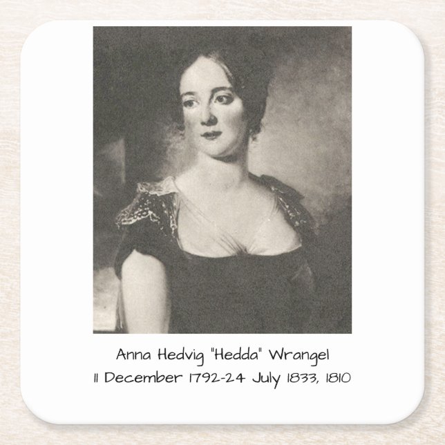 Anna Hedvig "Hedda" Wrangel Underlägg Papper Kvadrat (Framsidan)