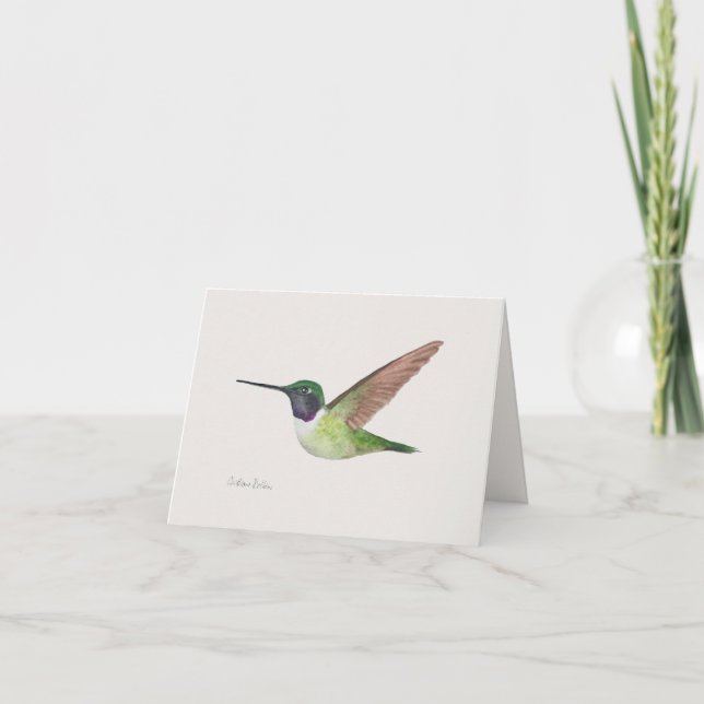 Anna Hummingbird Greeting Card Kort (Framsida)