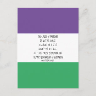 Anna Julia Cooper Quote Postcard Vykort