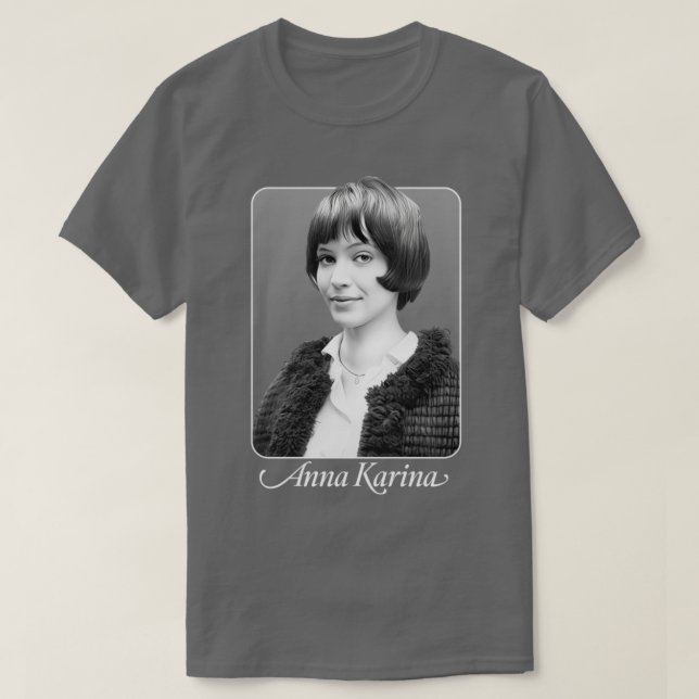 Anna Karina Retro Stil Fläkt Artwork T Shirt (Design framsida)