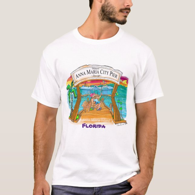 Anna Maria City Pier T-Shirt (Framsida)