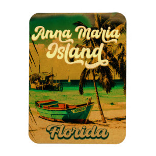 Anna Maria Florida Beach Retro Souvenir 60-tal Magnet