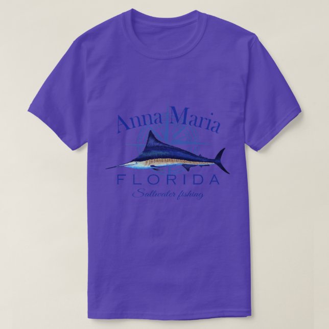 Anna Maria Florida Sailfish Billfish Saltwater Fis T Shirt (Design framsida)