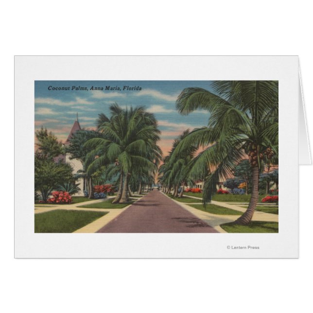 Anna Maria, Florida - View of Handflatan Along Str Hälsningskort (Framsidan Horizontal)