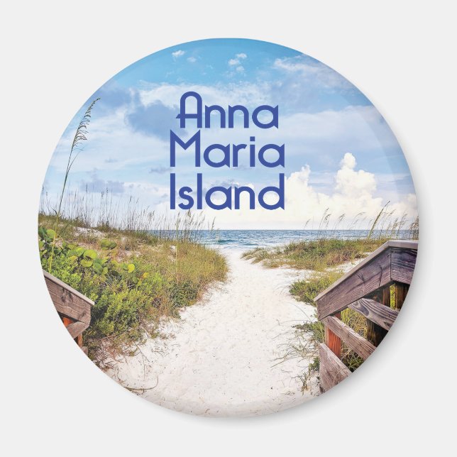 Anna Maria Island Florida Beach entrance Photo Magnet (Framsidan)
