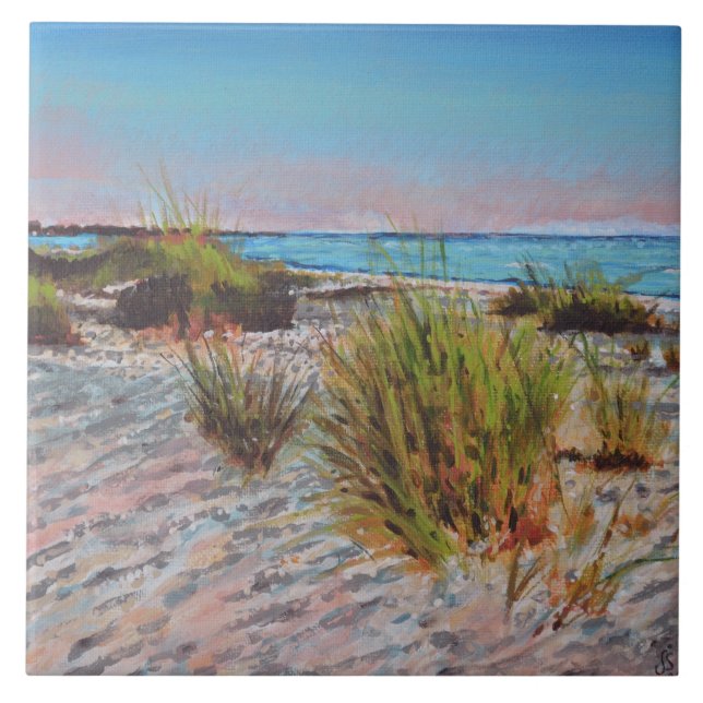 Anna Maria Island, Florida Beach Painting Kakelplatta (Framsidan)
