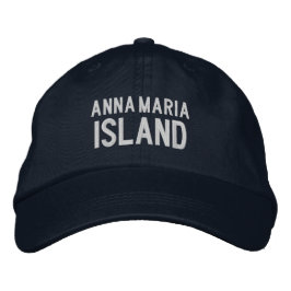 Anna Maria Island Florida Embroided Baseball Hat Broderad Keps