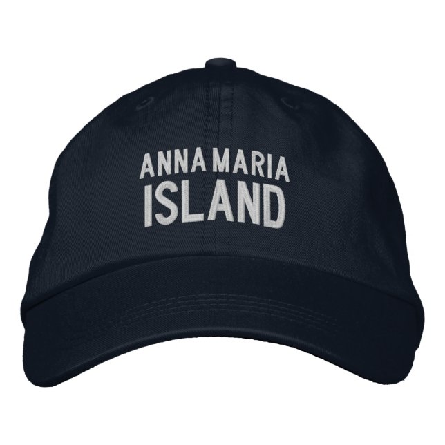Anna Maria Island Florida Embroided Baseball Hat Broderad Keps (Framsida)