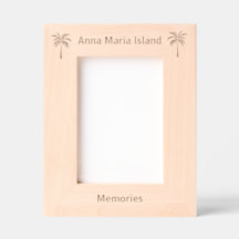 Anna Maria Island Florida Lasergraverad ram