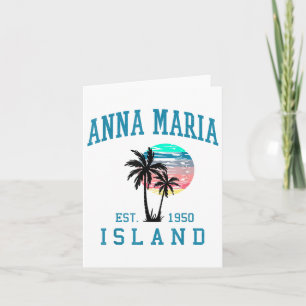 Anna Maria Island Florida Vintage Beach Handflatan Kort