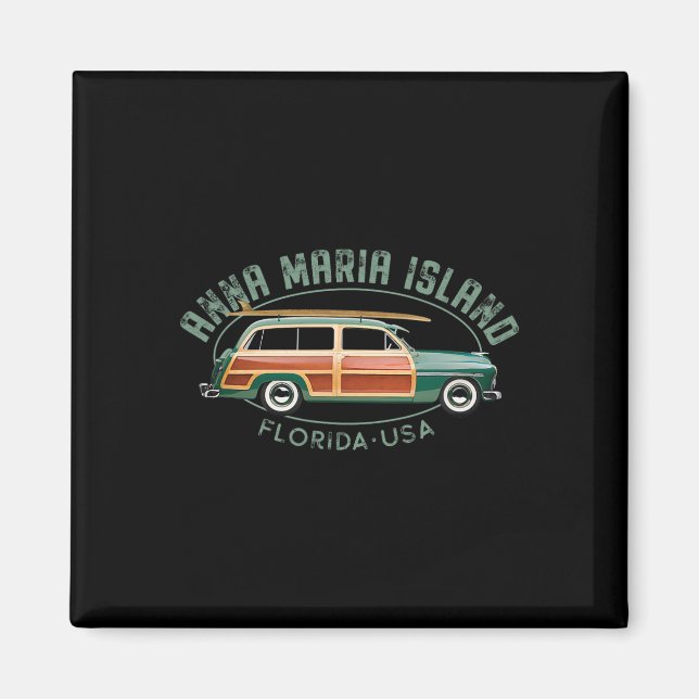 Anna Maria Island Florida Vintage Surfing Magnet (Framsidan)