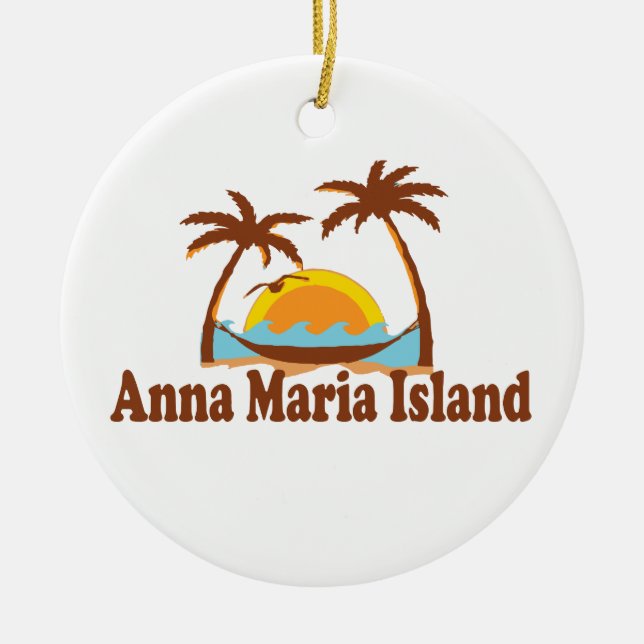 Anna Maria Island. Julgransprydnad Keramik (Framsidan)
