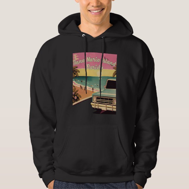 Anna Maria Island Retro Beach Vacation Graphics Fl Hoodie (Framsida)