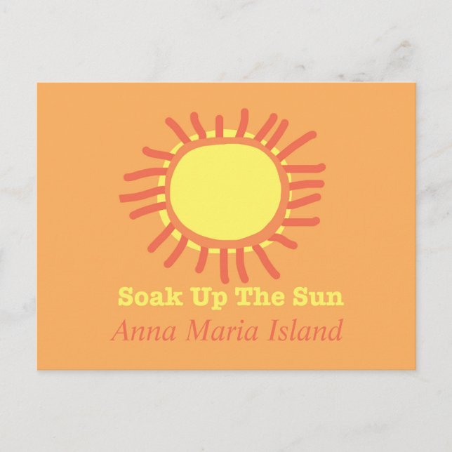 Anna Maria Island Soak Up Sol Postcards Vykort (Framsida)