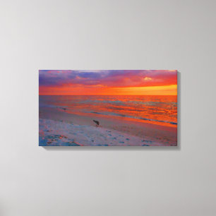 Anna Maria Island Sunset Watercolor Canvastryck