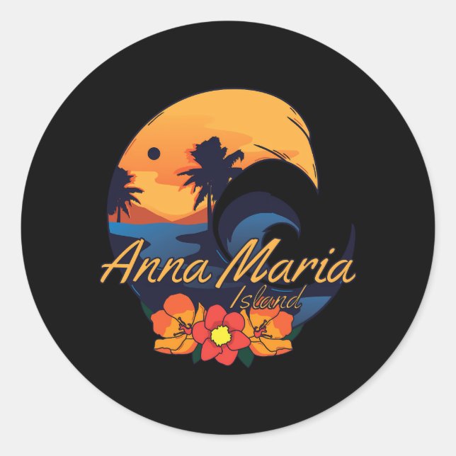 Anna Maria Island Travel Runt Klistermärke (Framsida)